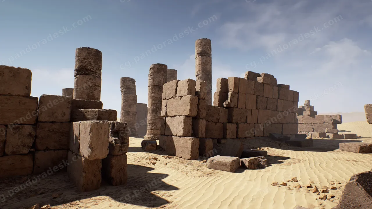 沙漠废墟建筑-Modular Desert Ruins