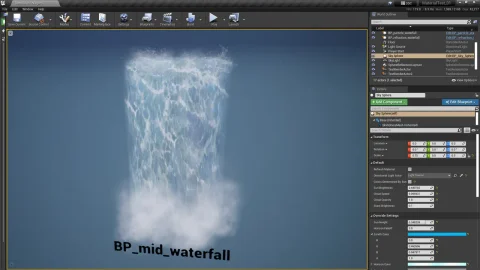 瀑布水的视觉特效-Realistic Waterfall and Water VFX