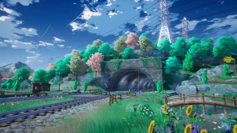 卡通风格化的山谷环境 - Cartoon Stylized Valley Environment