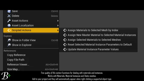 材质和实例选项 - Blutility Plus - Material and Instance Options