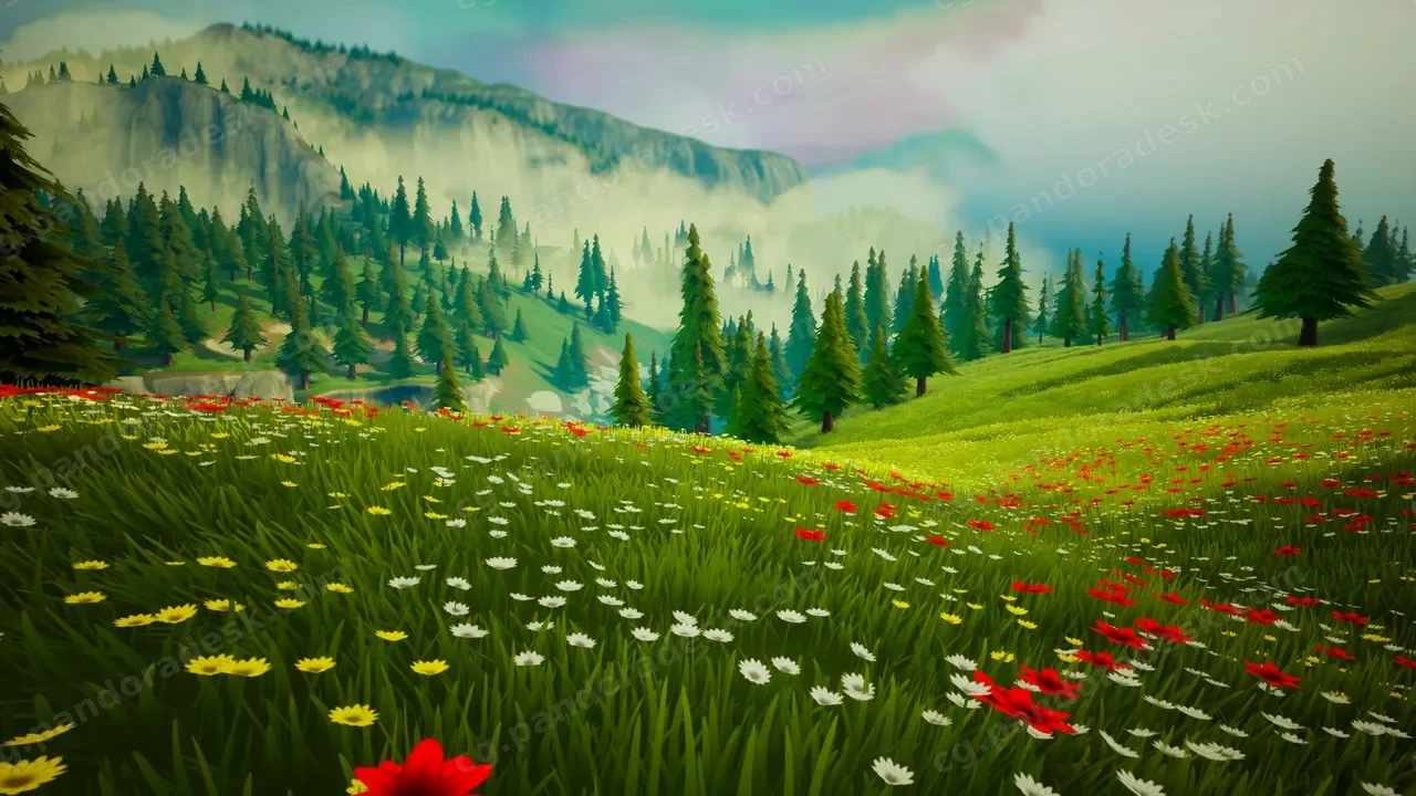 梦幻森林-Dreamscape Nature : Mountains - Stylized Open World Environment