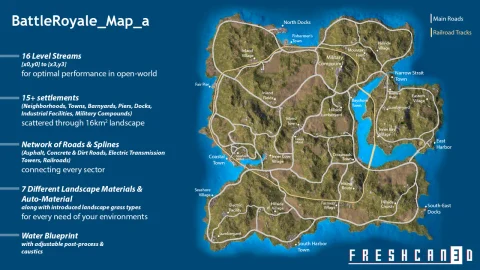 吃鸡大逃杀岛屿/城镇 - Battle Royale Island Pack