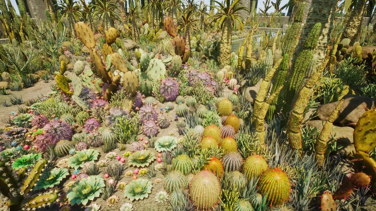 沙漠仙人掌植物 - Cactus Plants: Desert Garden