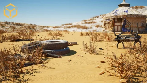 库布其沙漠 - [WANYI Graphics] The Kubuqi Desert - 3D Scans Asset Pack