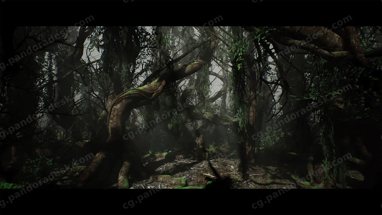 扭曲缠绕树木暗黑藤蔓场景 Twine Trees