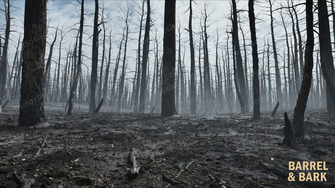 烧毁森林后果环境 - Burnt Forest Aftermath Environment