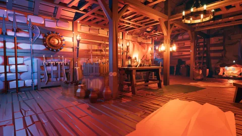 中世纪室内装饰和建筑 - Low Poly Medieval Interior and Constructions