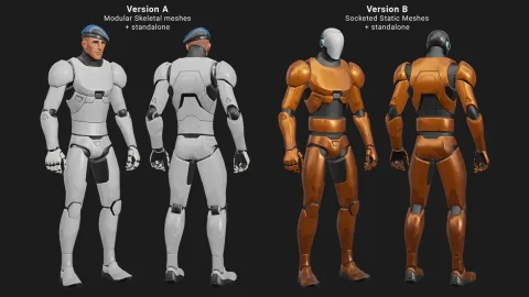 机械战警-Modular Male Mannequin on Standard Skeleton