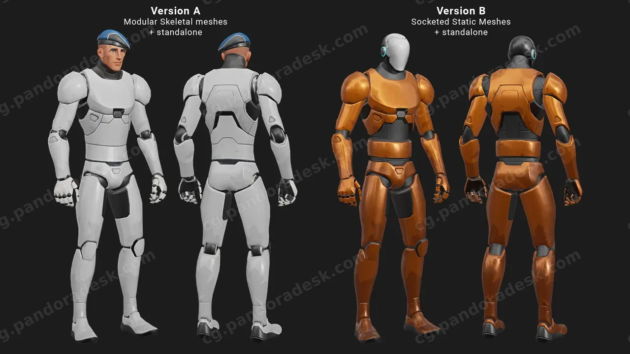 机械战警-Modular Male Mannequin on Standard Skeleton