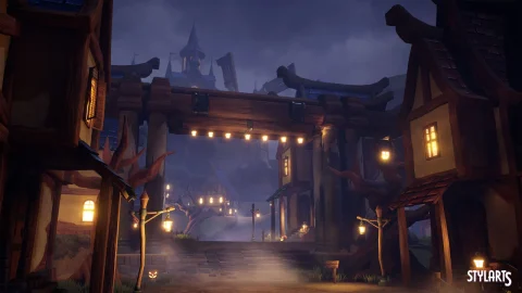 风格化魔法鬼村 - Stylized Magical Haunted Village ( Magic Haunted Haunted Village Stylized City )