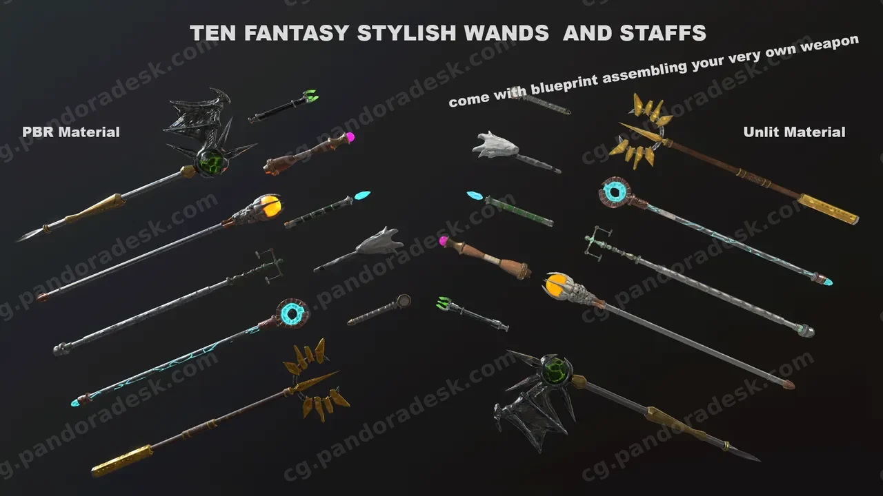 十款时尚法杖和魔杖 - Ten Stylish Staffs and Wands
