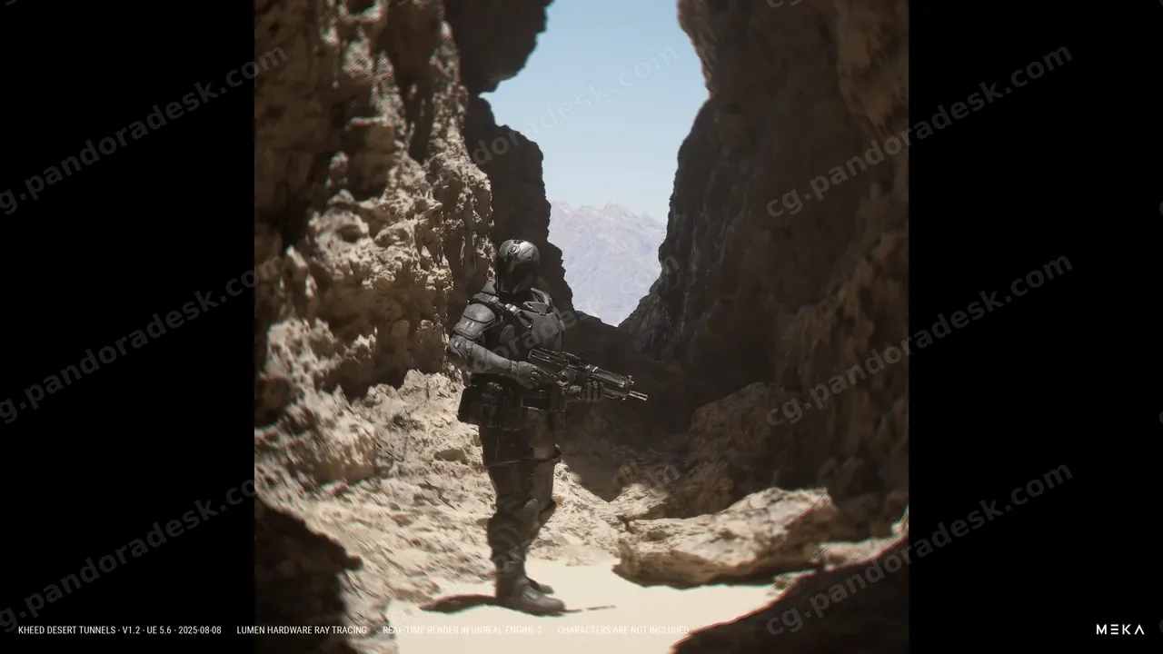 UE5虚幻5 Kheed Desert Tunnels (KDT) 沙漠隧道Nanite场景