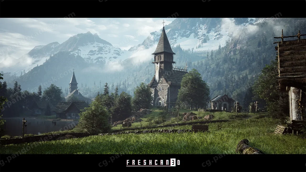 中世纪环境(中世纪山脉、中世纪教堂、中世纪墓地)Medieval Environment (Mountain Medieval , Medieval Church, Medieval Cemetery )