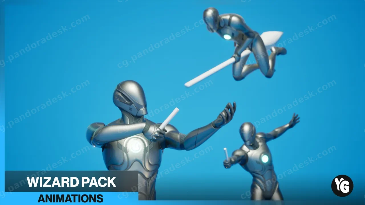 94 个向导动作捕捉动画 - 94 Wizard Mocap Animations