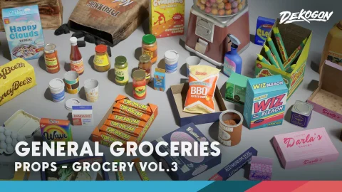 杂货第三卷 - 日用品 Grocery VOL.3 - General Goods (Nanite and Low Poly)