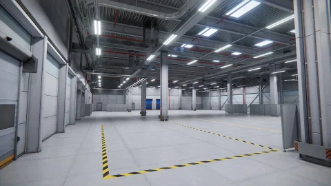 工厂/仓库内部模块化组件包 - Factory Warehouse Interior Modular Pack