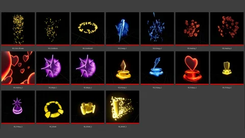 实时视觉特效-Basic Pickups VFX Set (Niagara)