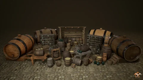 中世纪地窖道具 - Medieval Props Cellar