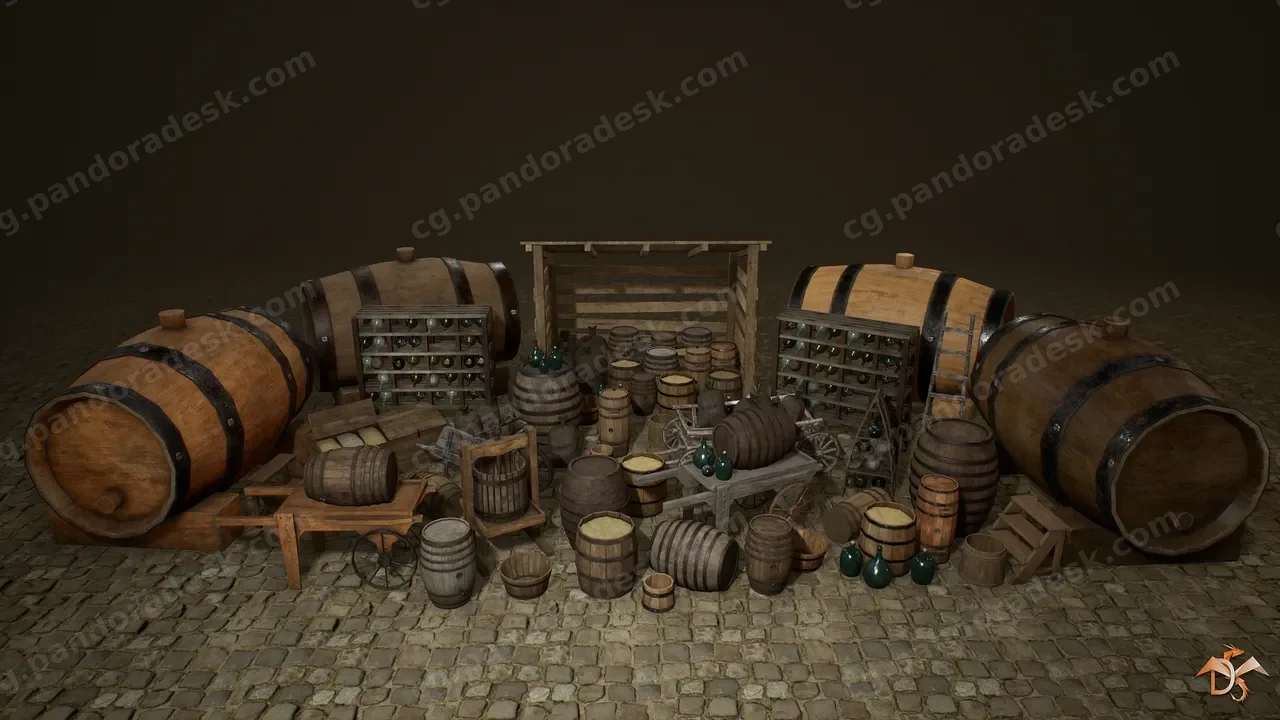 中世纪地窖道具 - Medieval Props Cellar