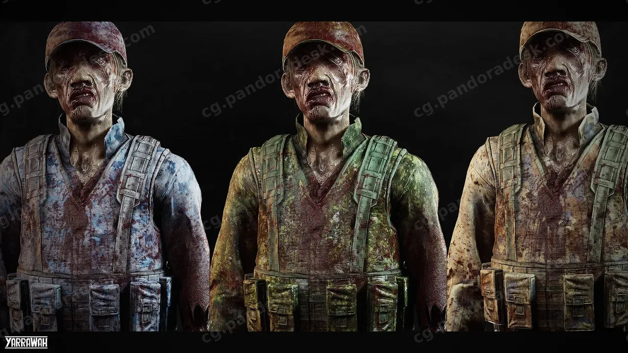 丧尸军团游戏角色模型 Zombie - Army Soldier