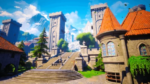 风格化的城堡环境 - Stylized Castle Environment (Fantasy Castle,Modular Gothic Castle, Medieval)