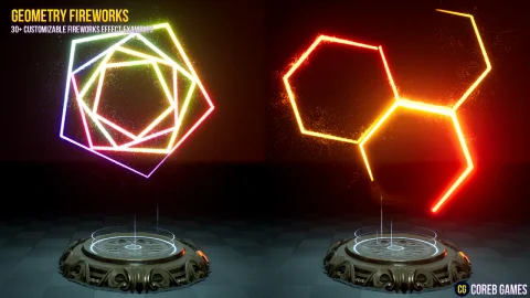 几何烟花视觉特效包 - Geometry Fireworks VFX Pack