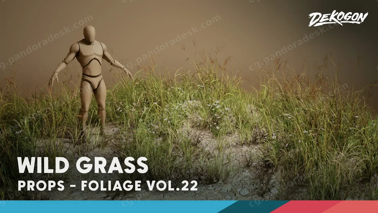植物 VOL.22 - 野草 - Foliage VOL.22 - Wild Grass (Low Poly)