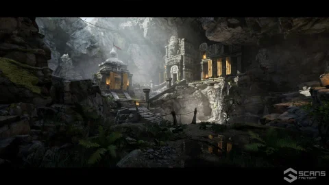 古庙遗址 - Ancient Temple Ruins - Mountains Environment