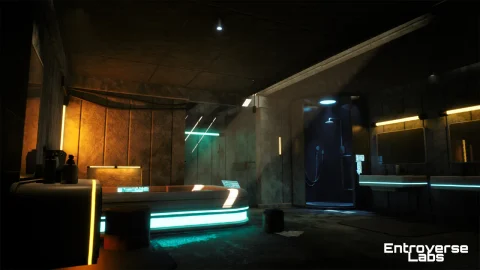 赛博朋克风格浴室环境 Cyberpunk Bathroom Environment