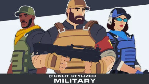 无光照的风格化军事角色 - Unlit Stylized Military Characters