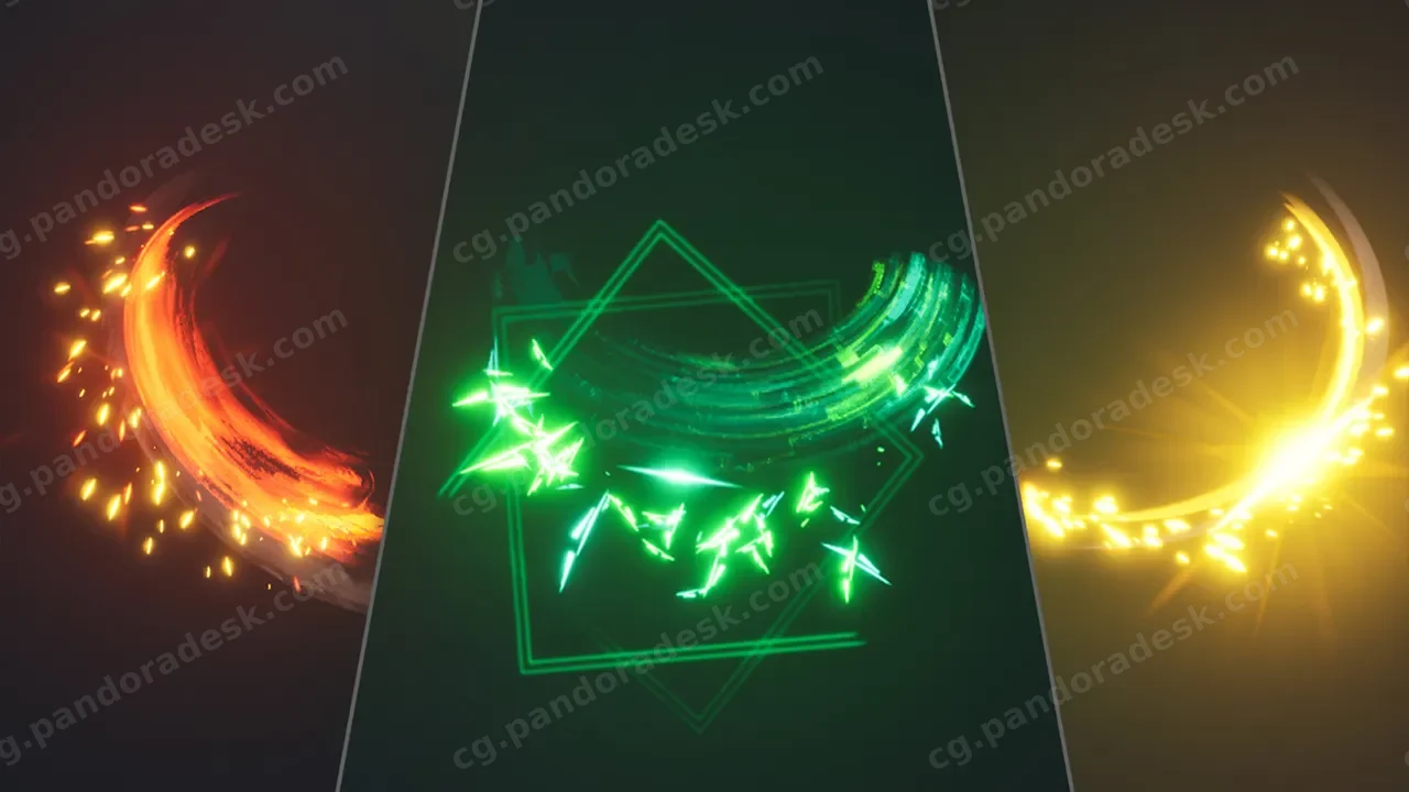 280道剑斩视觉特效包第2卷 280 Sword Slashes VFX Pack Vol. 2