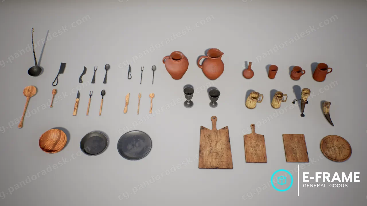 中世纪餐具套装 Medieval Cutlery Set