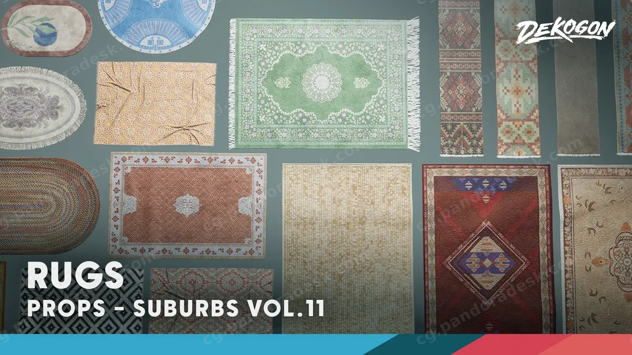 地毯 - Suburbs VOL.11 - Rugs (Nanite and Low Poly)