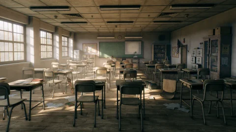 学校老旧教室-Old Classroom