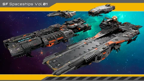 宇宙飞船模型包 Spaceship Pack 1