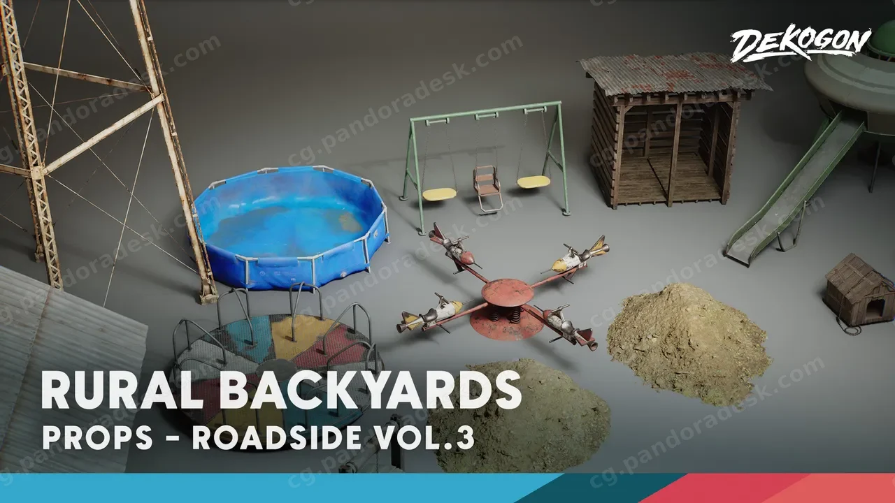农村道具 - Roadside VOL.3 - Rural Props (Nanite and Low Poly Versions)