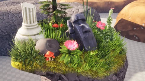 3D风格化手绘环境资产包 - 3D Stylized Handpainted Environment Asset Pack