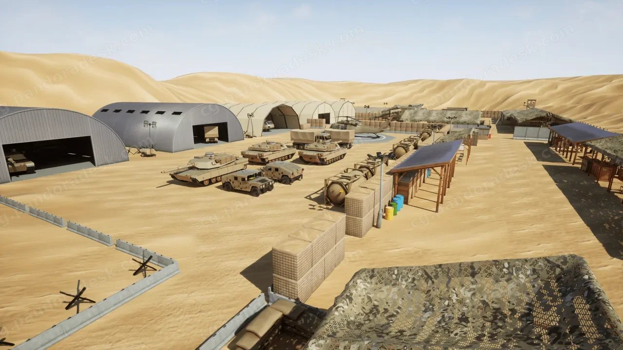 沙漠军事基地-Stylized Military Base