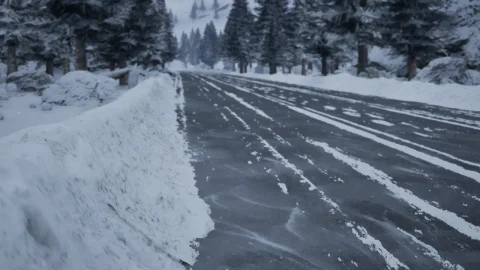 吹雪景观效果蓝图 - Snow Blowing Landscape Effect