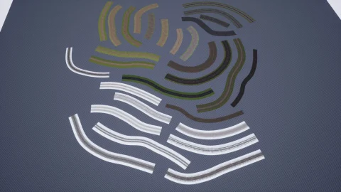 泥泞道路材质包-Muddy Roads Mat Pack
