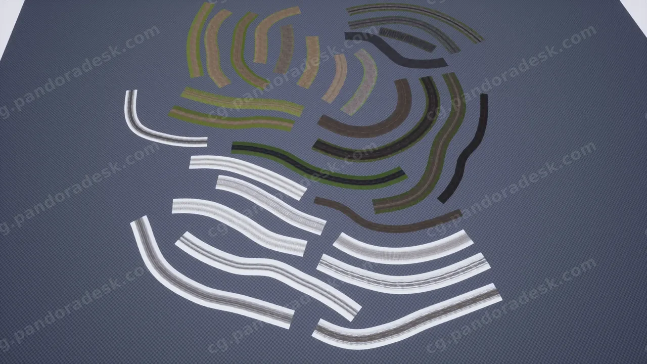 泥泞道路材质包-Muddy Roads Mat Pack