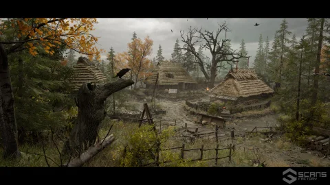 中世纪村庄 - 斯拉夫小屋环境 - Medieval Village - Slavic Huts environment