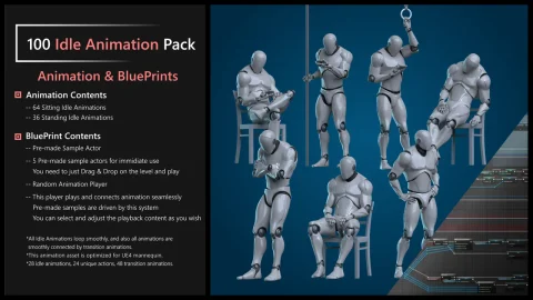 100 个空闲动画包 - 100 Idle Animation Pack