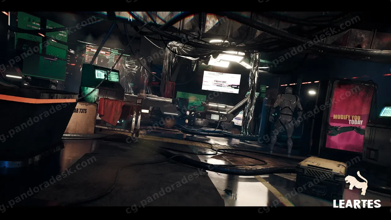 赛博朋克实验室/室内研究中心-CyberPunk Laboratory / Research Center Interior Kitbash