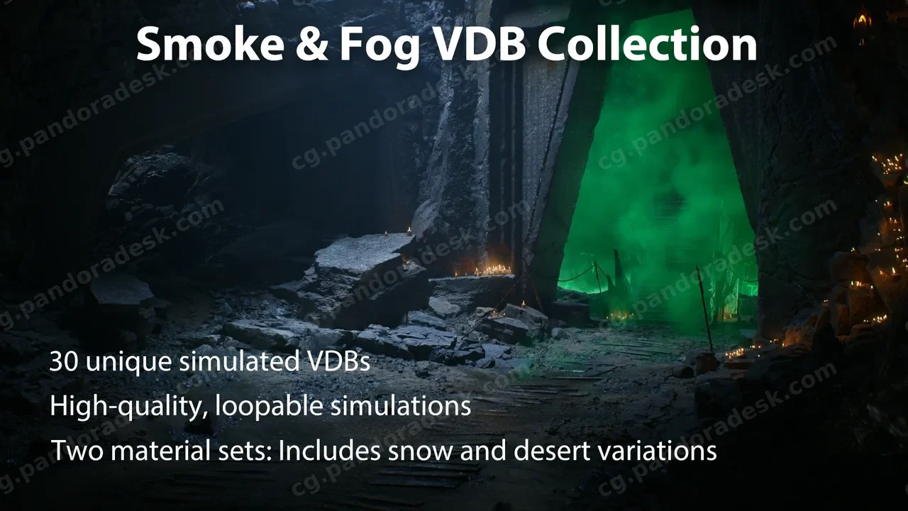 沙漠风沙暴雪特效 Desert Snow VDB Collection Vol.2