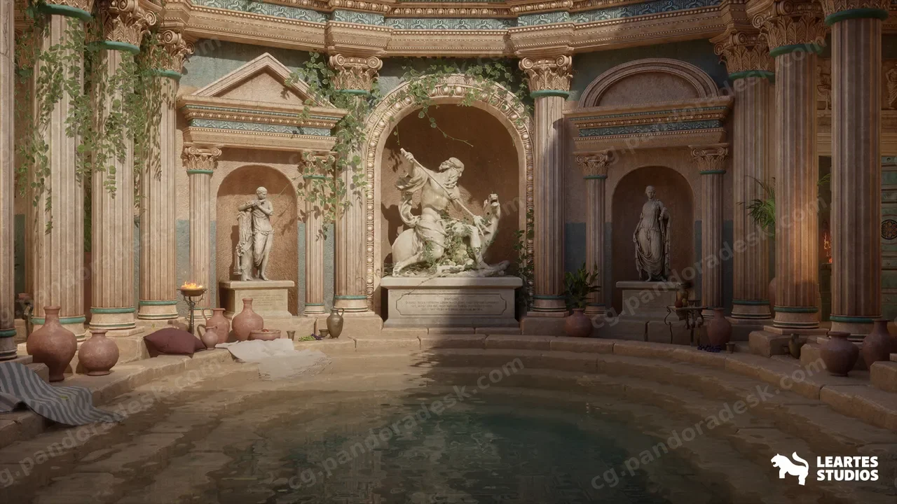 罗马浴场 - Neptune's Roman Bath ( Romans Roman Baths Neptune Romaned Medieval Greek )