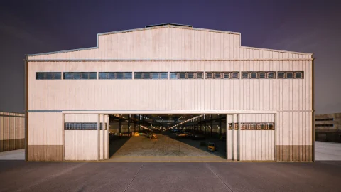 飞机修理厂-HAWKNEST An Aircraft Factory Hangar