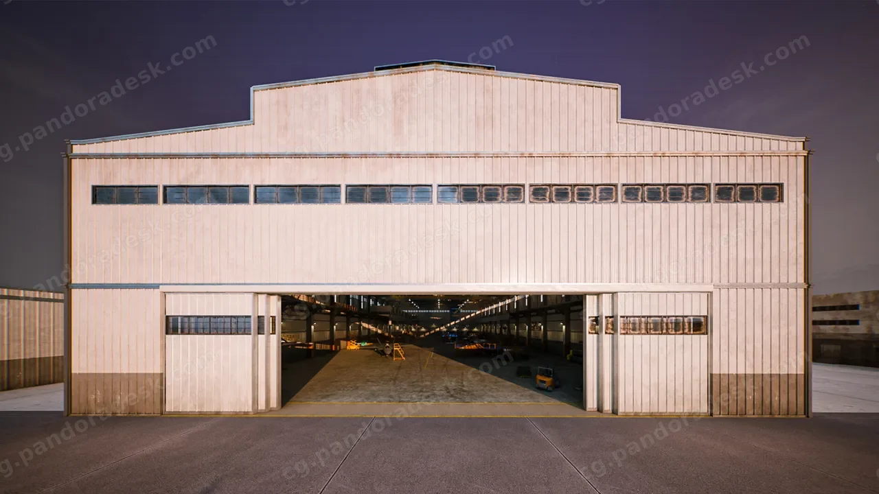 飞机修理厂-HAWKNEST An Aircraft Factory Hangar