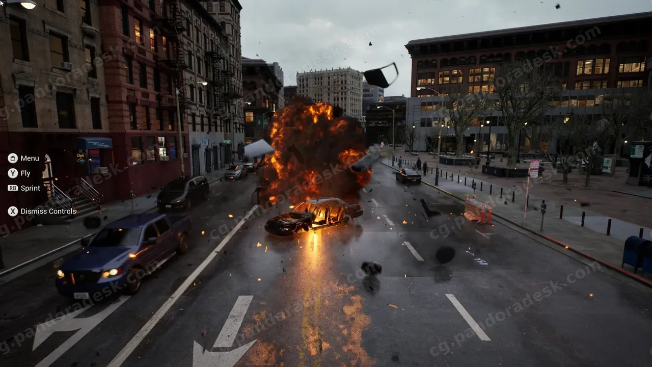 汽车车祸爆炸翻滚视觉特效 - Car VFX