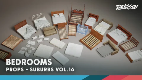 卧室 - Suburbs VOL.16 - Bedroom (Nanite and Low Poly)